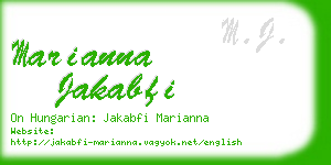 marianna jakabfi business card